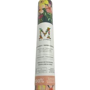 Mia Charro Dark Blue Floral Gift Wrapping Paper 30 Square Feet